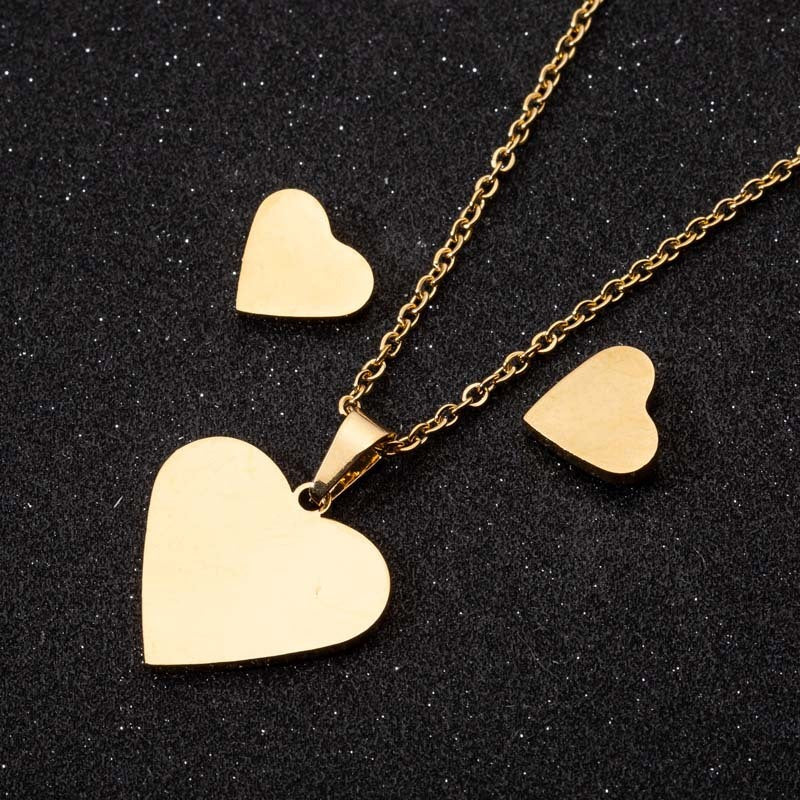 Peach heart gesture than heart necklace