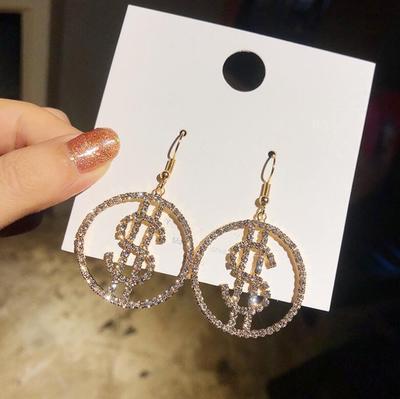 Dollar sign earrings