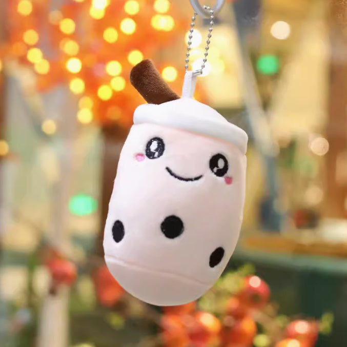 Cartoon Milk Tea Cup Small Pendant Doll