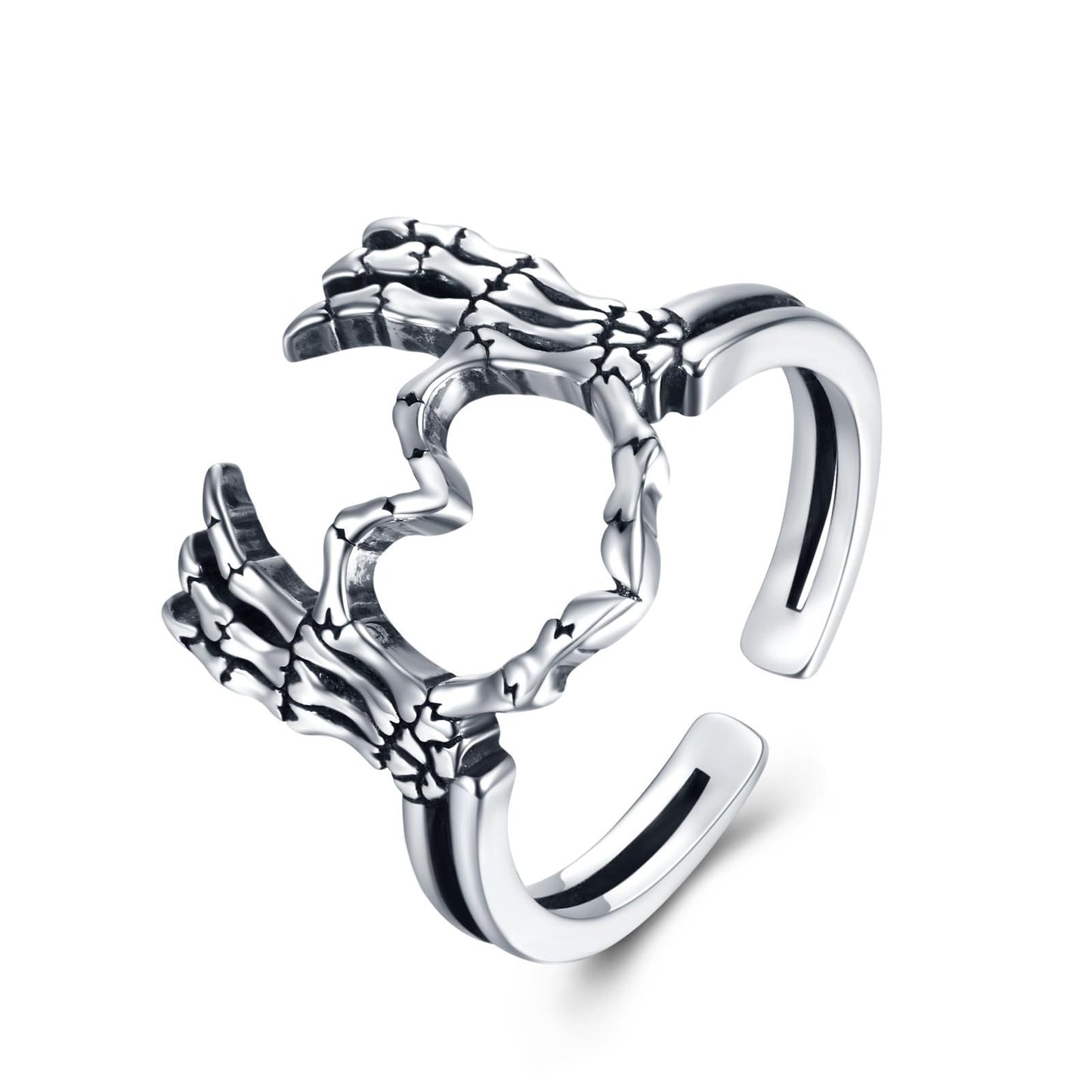 Skull Than Heart Paw Index Finger Retro Ring