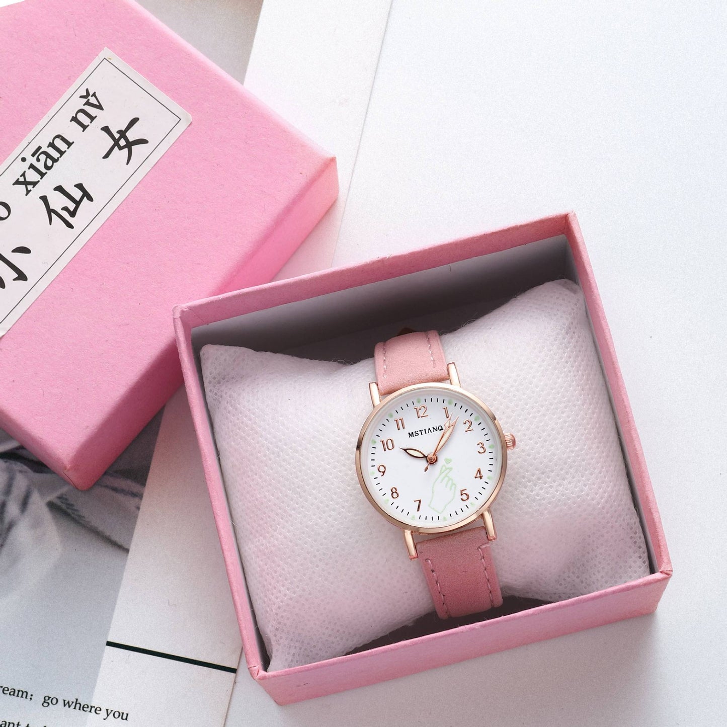 Luminous than heart watch female Korean version simple