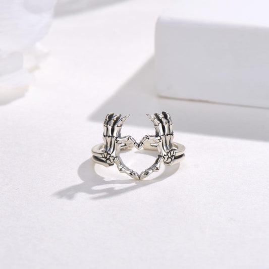 Skull Than Heart Paw Index Finger Retro Ring