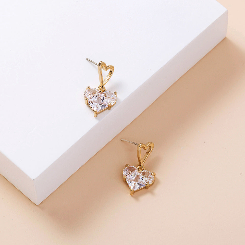 Earrings Female Accessories Than Beloved Heart-shaped Earrings