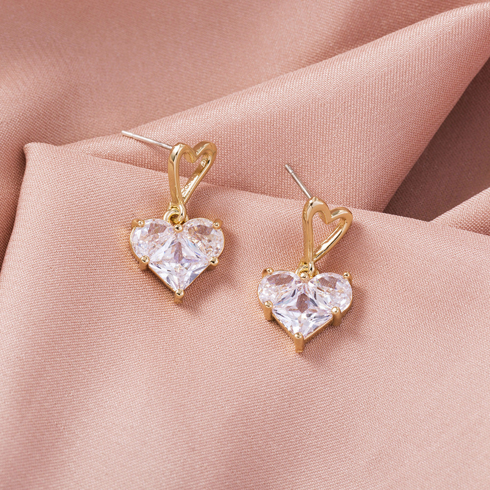 Earrings Female Accessories Than Beloved Heart-shaped Earrings